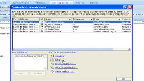 mala direta com excel word e outlook