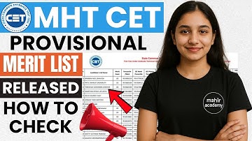 mht cet merit list 2025 | how to check mht cet merit list 2025 | mht cet provisional merit list