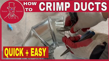 How to Crimp Round Duct quick - 2 ways to DIY crimp sheet metal