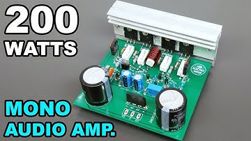 200 Watts Mono Audio Amplifier Board DIY 2SC5200+2SA1943 Transistor(Hindi Electronics)ELECTRO INDIA