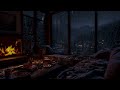 Frozen Nightfall Over the Ancient Castle | Heavy Snow Crashing Against Old Windows and Walls