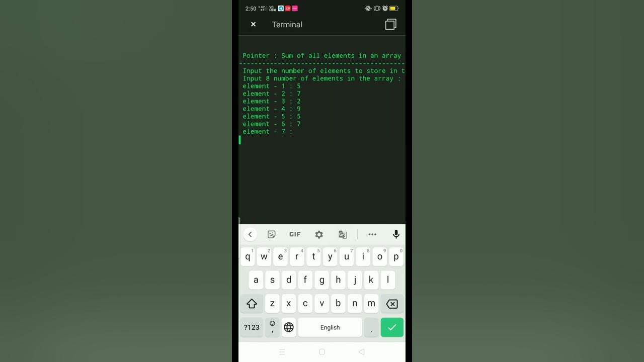 program in C to compute the sum of all elements in an array using ...