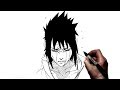 How To Draw Sasuke (crying) | Step By Step | Naruto