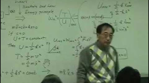 [Lecture 3-3: Energy Method] Mechanical Vibration by Prof. Yang-Hann Kim at KAIST