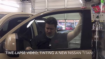 Window tinting a new Nissan Titan! Time-lapse