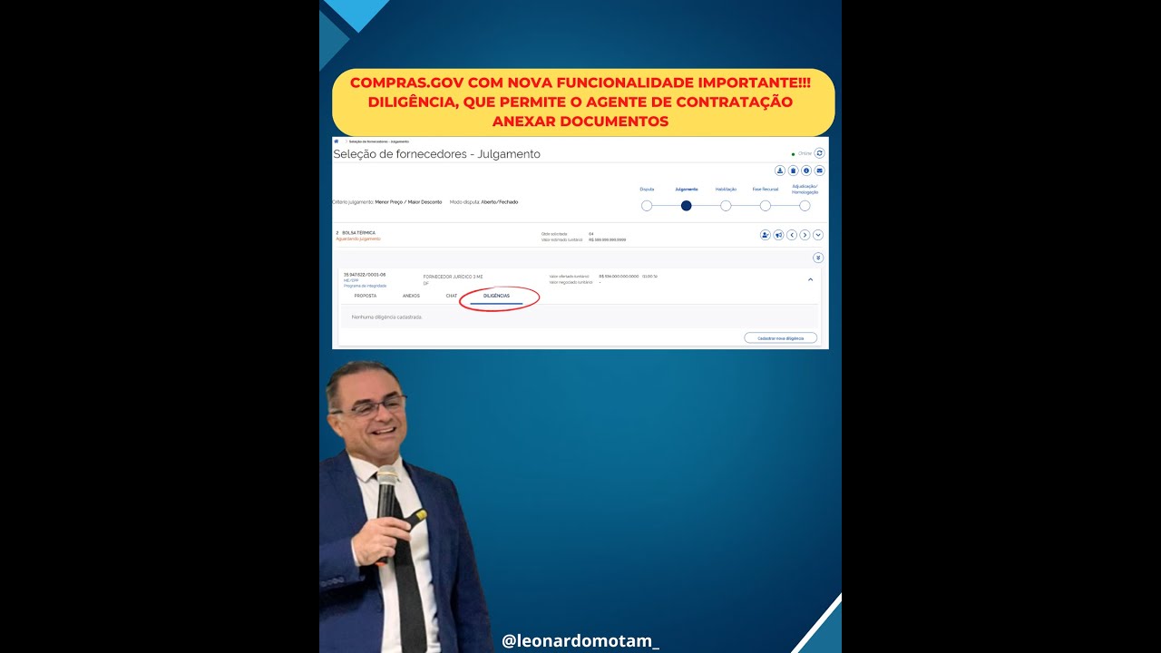 Nova funcionalidade do sistema Compras.gov permite juntada de ...