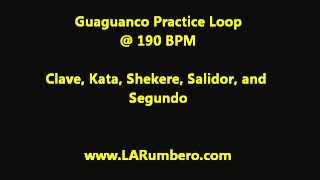 Video thumbnail of "Rumba Guaguanco Practice Loop - Clave, Shekere, Salidor, Segundo @ 190 BPM"