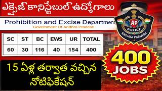 Ap Prohibition And Excise Constable Notification 2026 Andhra Pradesh 400 Excise Constable Jobs