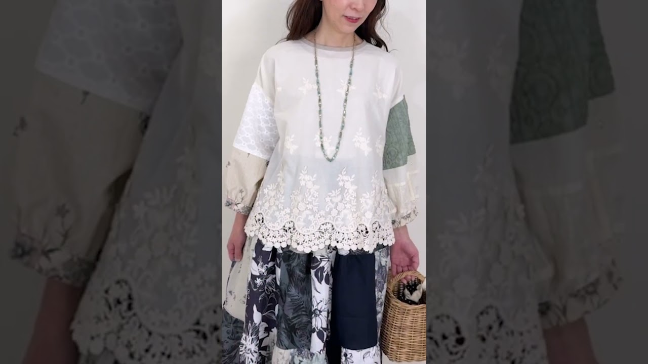 やわらかな風をまとう、2WAYの花咲く羽織りブラウス｜Real Handmade