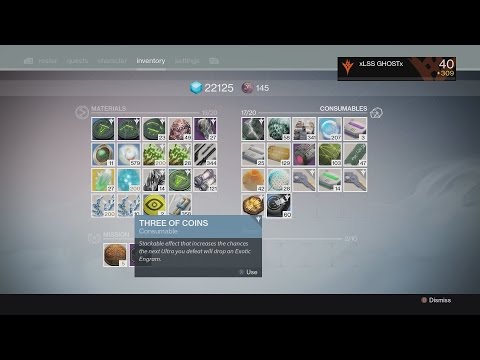 Destiny The Taken King: 3 Of Coins And How They Work