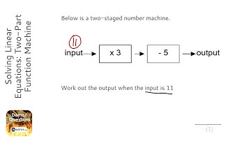 Solving Linear Equations: Two-Part Function Machine (Grade 2) - OnMaths GCSE Maths Revision
