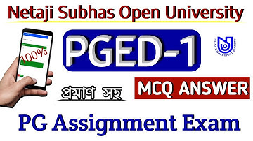 PGED 1 Assignment Exam Answer 2022 | NSOU PGED 1