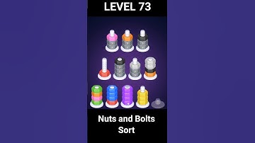 Nuts Sort Level 73 | Nuts and Bolt Games | #shorts #nutsandbolts #nutssort