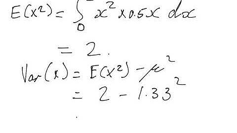 Measures of Spread - continuous random variables