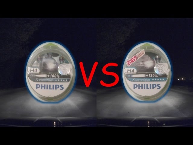 Philips RacingVision vs Philips X-treme Vision +130 Car Headlight