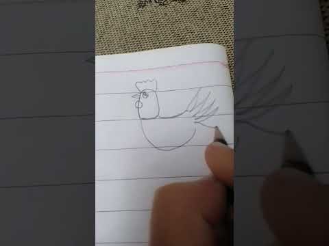 رسم ديك بحرف الدال د