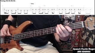 Spanish Castle Magic by Jimi Hendrix - Bass Cover with Tabs Play-Along
