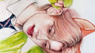 TXT Yeonjun 🦊 Color Pencil Drawing Process