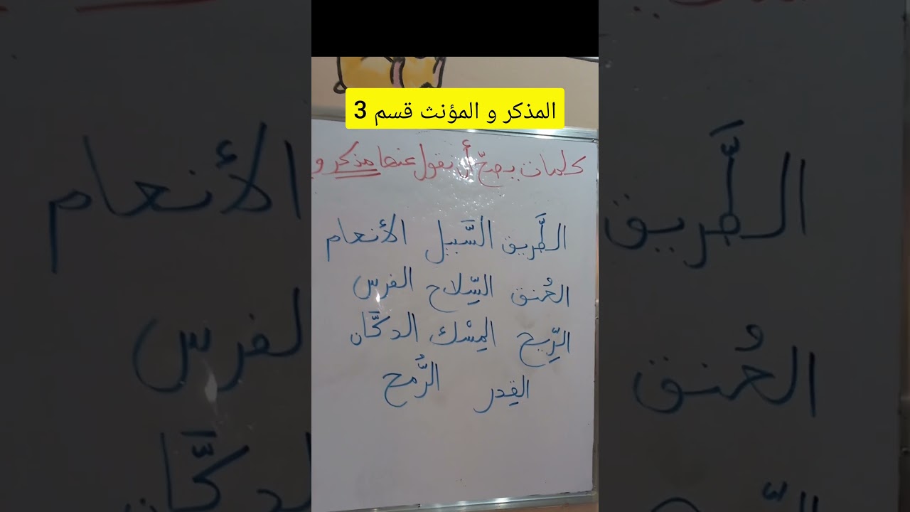 المذكر و المؤنث قسم 3