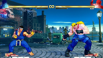 Ryu Vs Alex (Hardest AI) Street Fighter V:Champion Edition