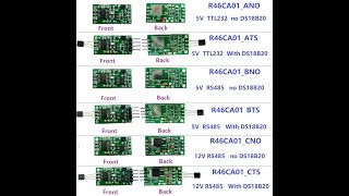 R46CA01 RS485/TTL232 Temperature sensor Board   Experimental measurement of water temperature