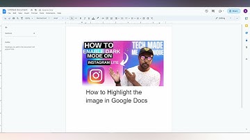 How to Highlight the image in Google Docs