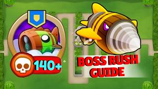 BTD6 Boss Rush Guide | NO MONKEY KNOWLEDGE | 140+ pops | Island 1