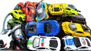 Box Full of Model Cars \Porsche 911 GT3, GTR R35, McLaren 720s, Bugatti Divo, Rolls Royce Phantom