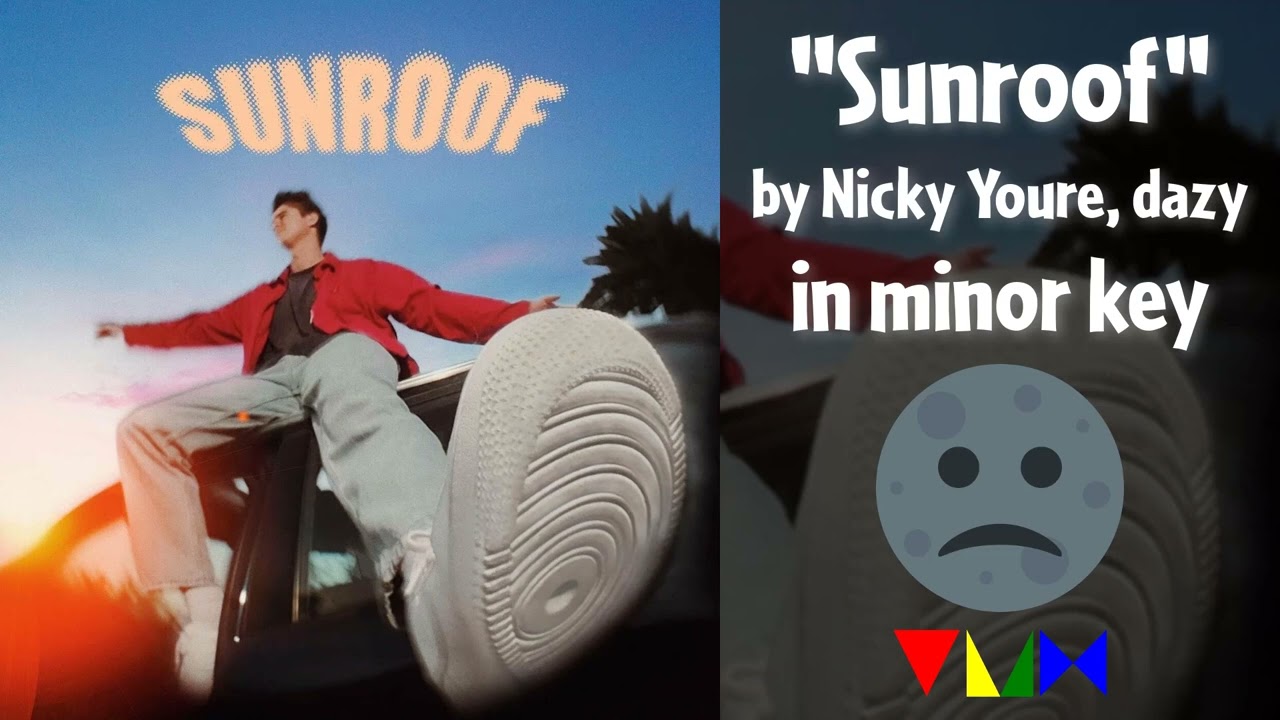 "Sunroof" by Nicky Youre & dazy in minor key (Full Audio HQ) | 🌚 🚗 💥 💔 🙁