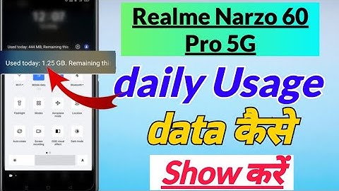 Realme Narzo 60 Pro me Usage data kaise Show Kare | Realme Narzo 60 Pro Usage data show setting