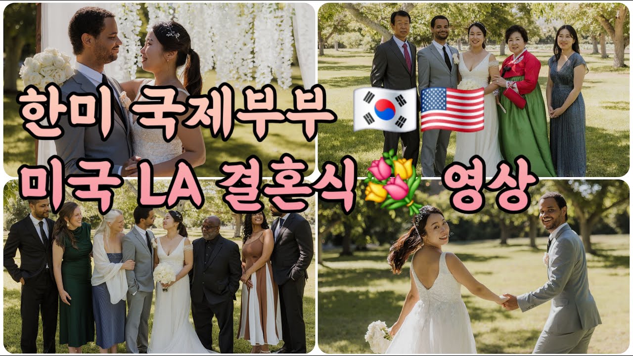 한미 국제부부 LA일상 | 6월 미국 LA 결혼식 영상✨ | Our LA wedding🎊 | 6시간 예식, 20분으로 압축 성공😉