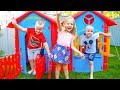 Настя и незваные гости Видео для детей Nastya and funny kids pretend play with toys