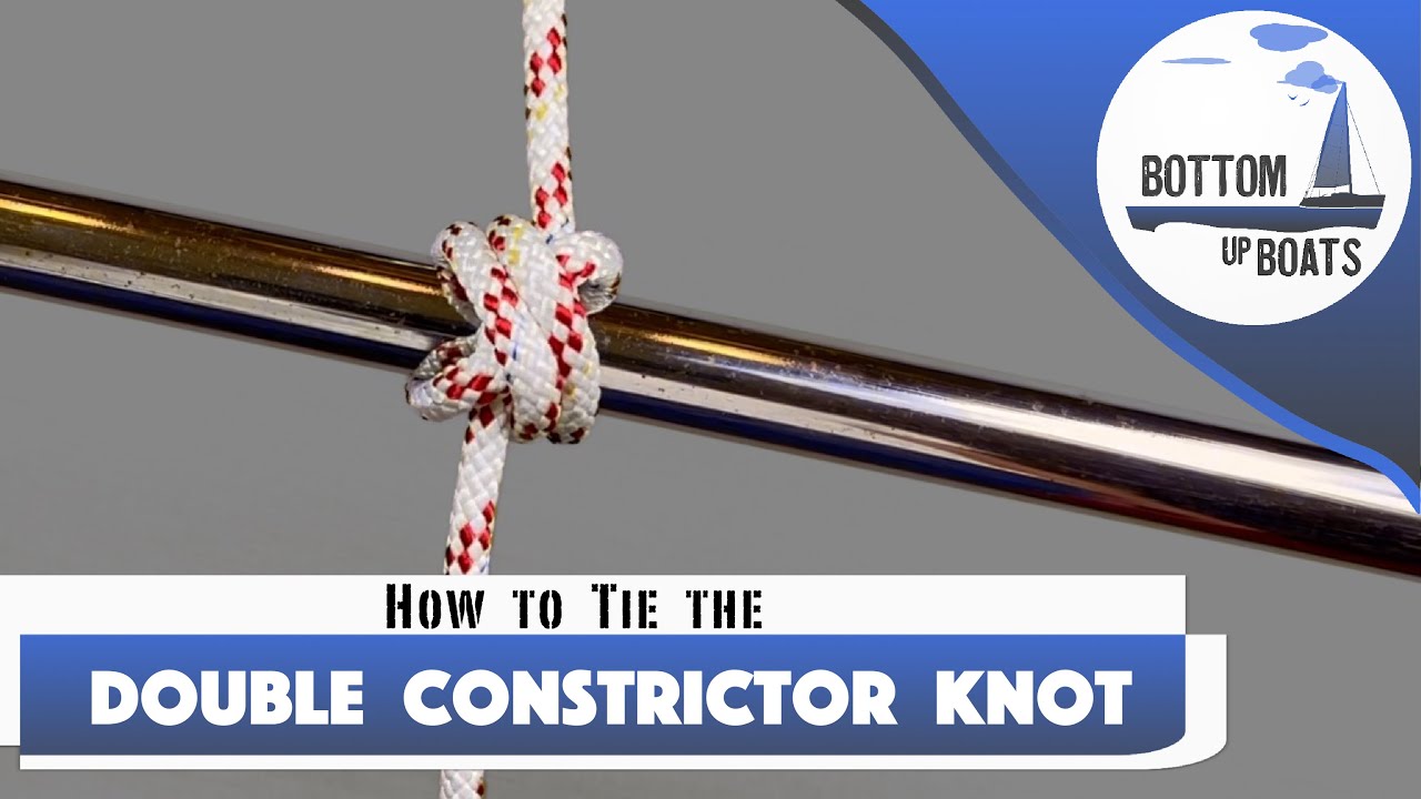 If your constrictor knot won't hold because rope and object you are  constricting is to slippery, upgrade to the double to lock it in place. : r/ knots