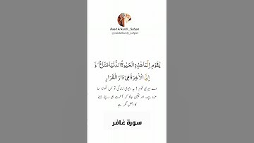 Raad Al kurdi Whatsapp status with Urdu translation / رعد الكردي حالات واتس اب / سورة غافر