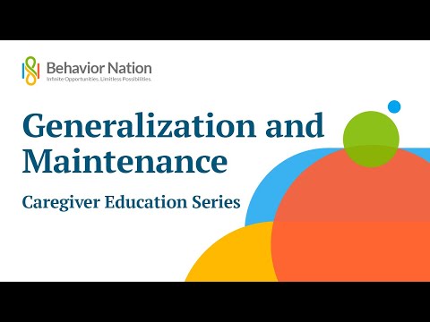 Generalization and Maintenance