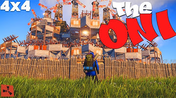 The Oni | Rust Clan Base | 4x4 | China Wall | Open Core | Anti-Siege | Freehand | Build Tutorial |