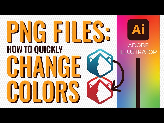 How to quickly change the color of a PNG file in Adobe Illustrator 