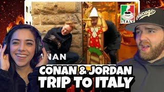 Conan & Jordan Schlansky Hit The Streets Of Florence Italy | First Time Reaction