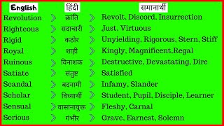 SYNONYMS (245-248) #SYNONYMS_WORDS #SYNONYMS #SYNONYMS_MEANING  #LEARNINGLOCUS #SYNONYMS_IN_HINDI 