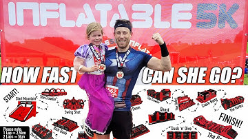 Isabelle Sparkle takes on Inflatable 5K | ALL RUNNING | Daddy Cant Keep Up!