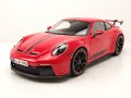 Porsche 911 GT3 2023 rot mit Streifen Modellauto 1:18 Maisto