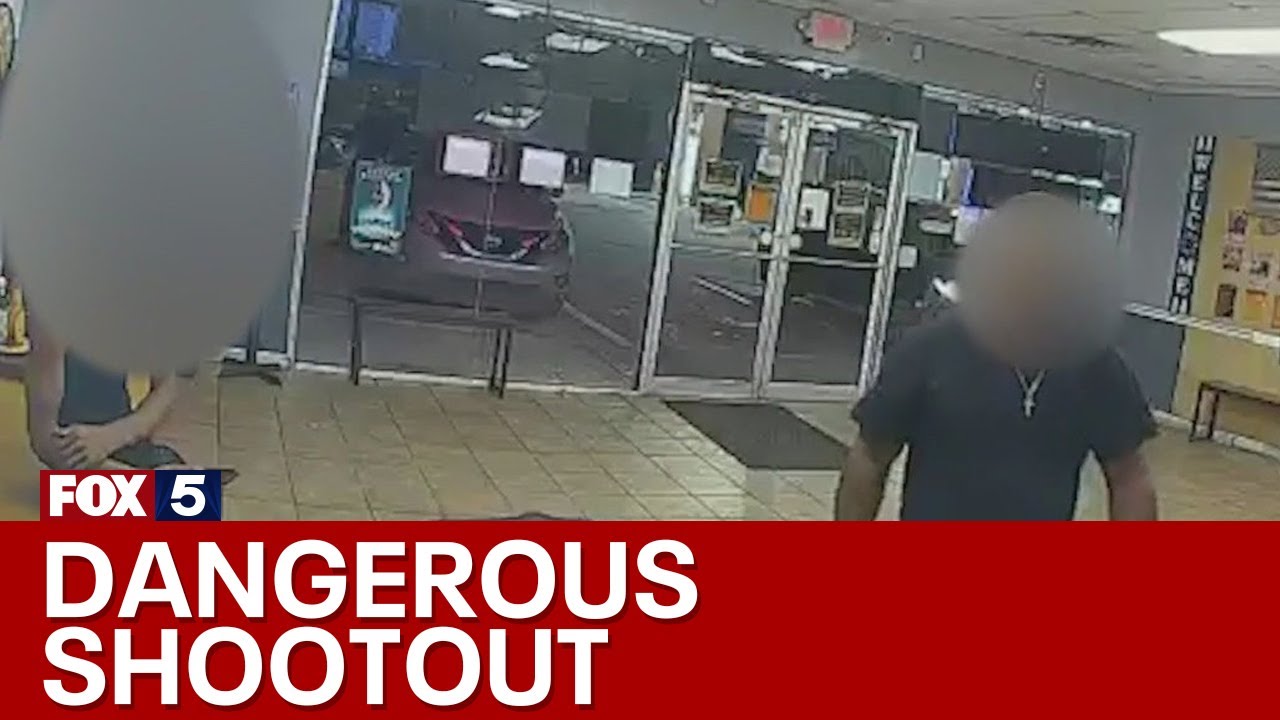 Shootout inside wing store caught on camera | FOX 5 News - YouTube