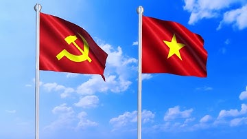 Chào cờ | cờ đảng và cờ tổ quốc tung bay trên bầu trời xanh | để chào cờ trong hội nghị, Đại hội