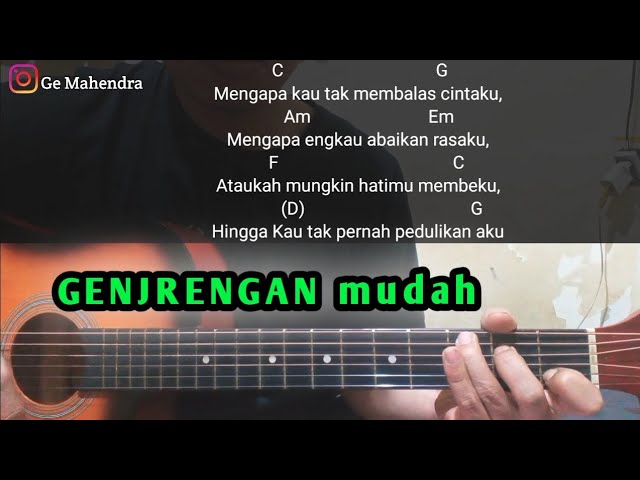 Kunci Gitar PUJAAN HATI - Kangen Band | Versi Paling Mudah class=