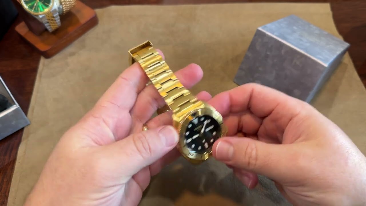 Seiko Gold SRPK18 brief review! #goldwatch - YouTube