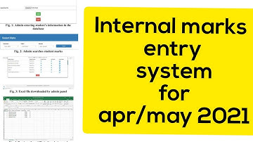 Internal marks entry system for apr/may 2021 | SPPU | Pune University |