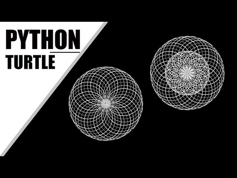 Python Turtle - Draw Circle Flower Design in Python Turtle Graphics | 3d Design By #BKTutorial
