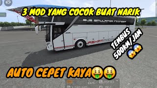 SHARE TOP 3 MOD COCOK BUAT NARIK ‼️‼️ NGEBUT BANGET AUTO KAYA || BUSSID V4.1.2 screenshot 1