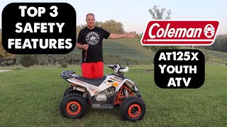 Top Safety Features of Coleman AT125x Youth ATV [Kids ATV] by Woodward Acres 2,372 views 1 year ago 10 minutes, 14 seconds