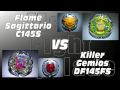 Flame sagittario c145s vs killer gemios df145fs  amvbb beyblade battle